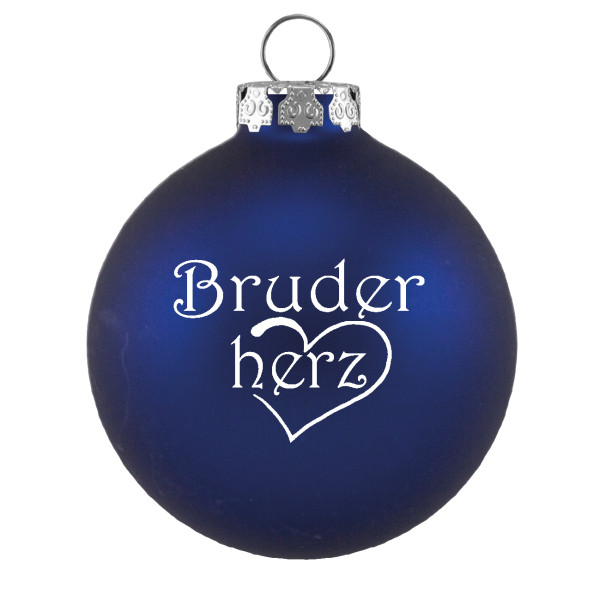 1 Geschenkkugel 7 cm, Bruderherz, Blau